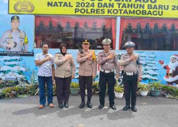 Wakapolres Kotamobagu tinjau Pos PAM setelah perayaan Tahun Baru 2025