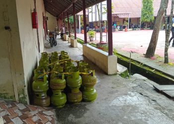 Polres Kotamobagu Amankan Puluhan Tabung Gas LPG 3 Kilogram