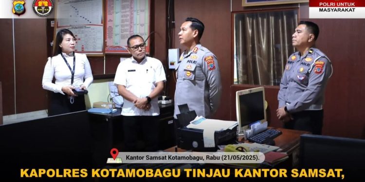 Pastikan Pelayanan Prima Bagi Masyarakat, Kapolres Kotamobagu Tinjau Kantor Samsat